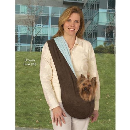 EAST SIDE COLLECTION Easy Side Collection ZA8637 19 Reversible Sling Pet Carrier Brown/Blue OS ZA8637 19